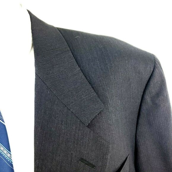 Canali Proposta 44L‎ 2 Button Herringbone Wool Gray - Picture 2 of 11